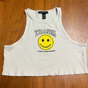 Smile Forever 21 Tank Thanks for Everything XL Smiley